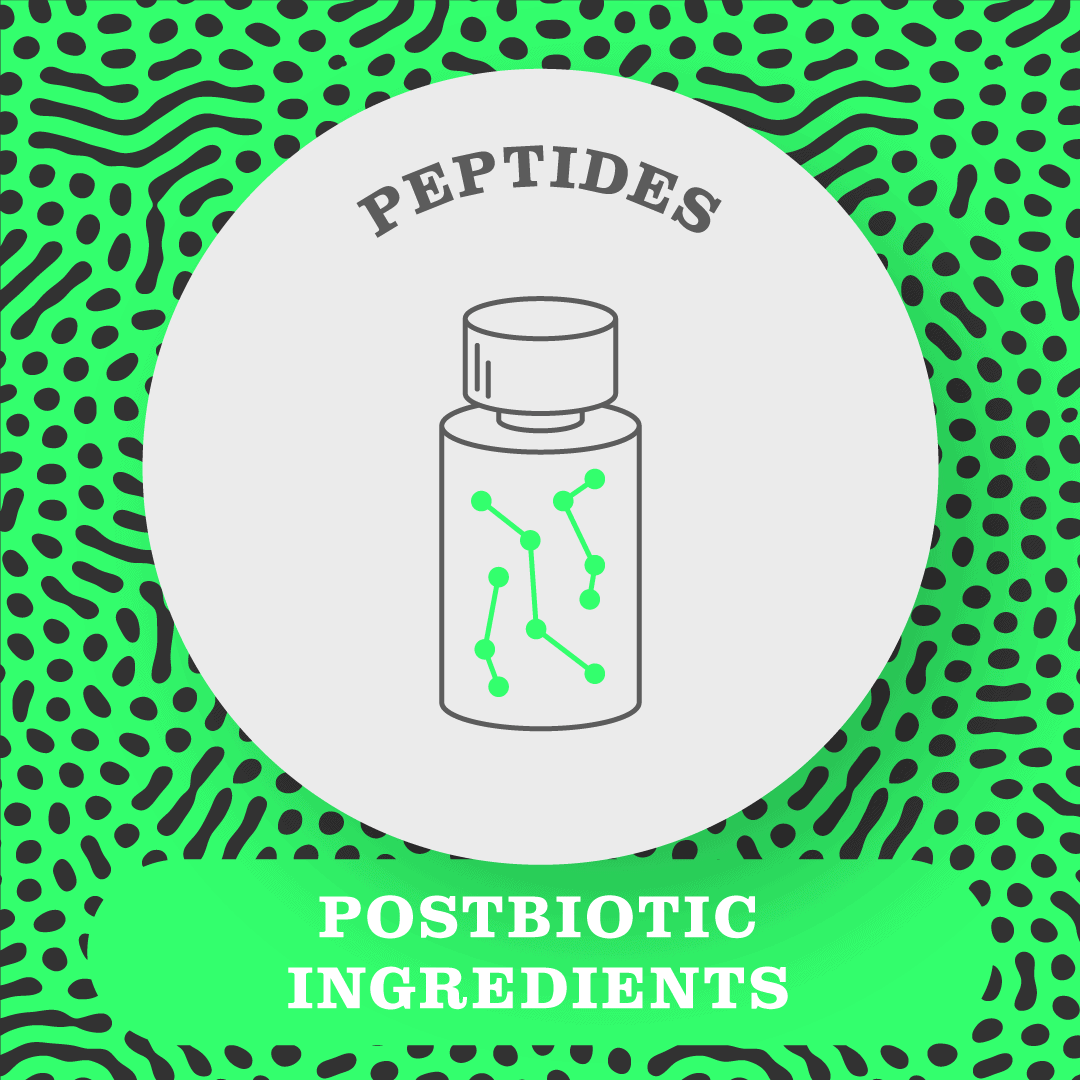 Peptides, postbiotic ingredients 